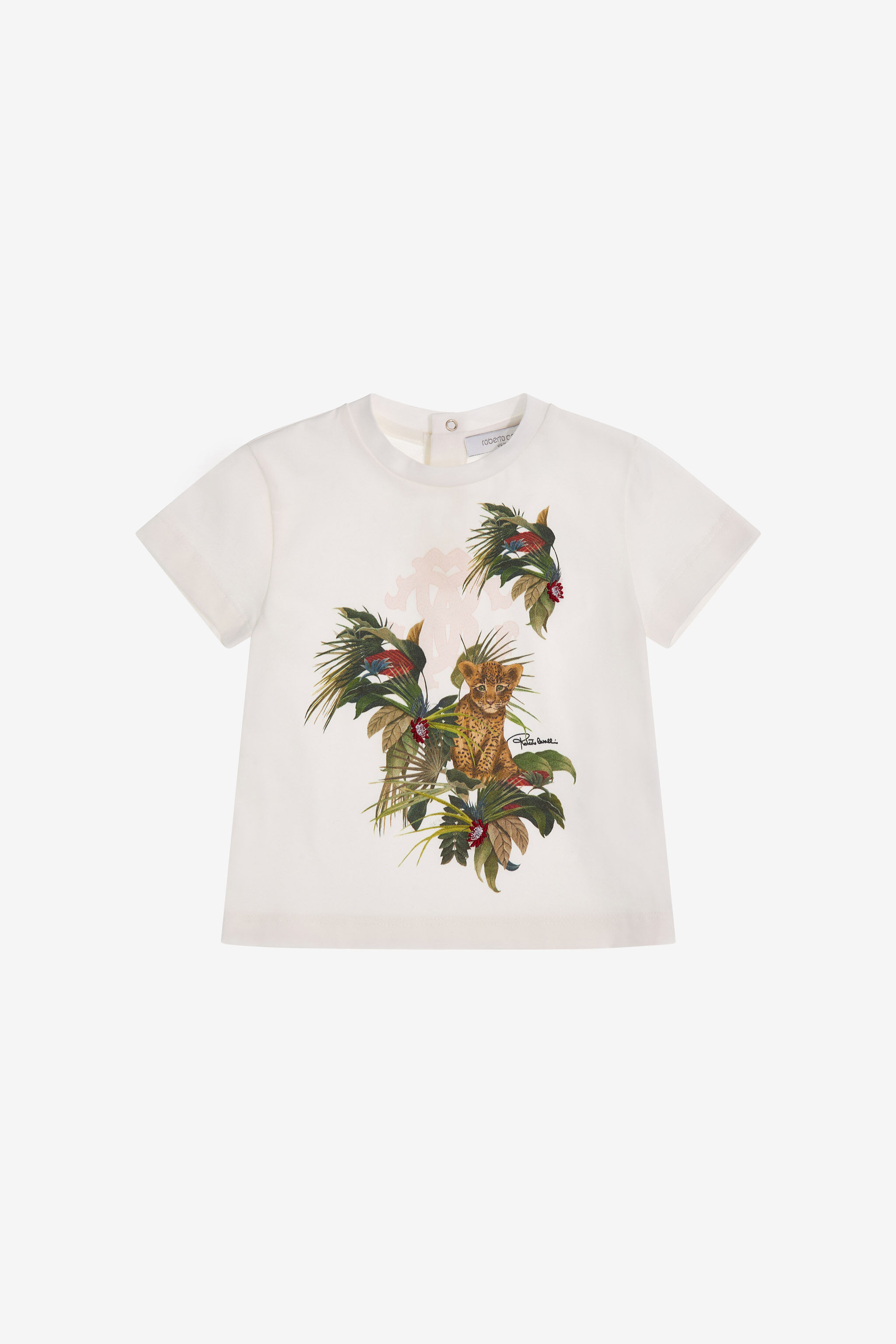 JU T-shirt con firma e stampa Bianco SJT647-JD001