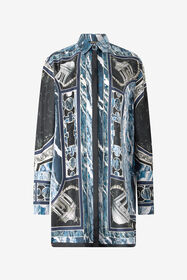 ${brand} Short Silk Dress With Marble Print ${colorDescription} ${masterID}
