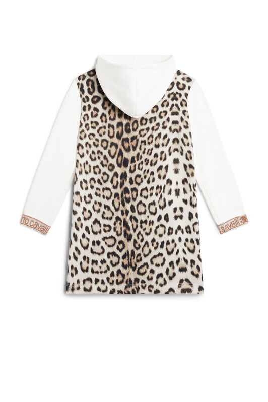JU Hooded Jaguar print dress BEIGE/MILKY/BLACK JJT125-FOQ64