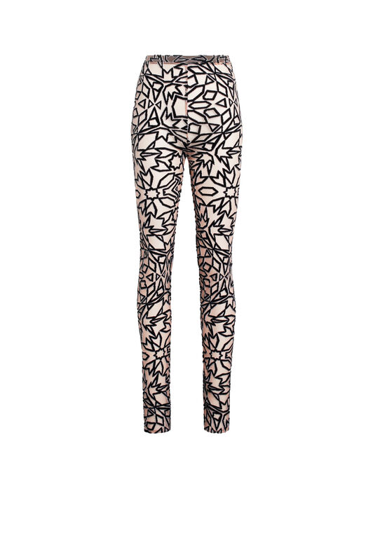 RC Graphic Tile velvet dévoré leggings White IWT208-FY039