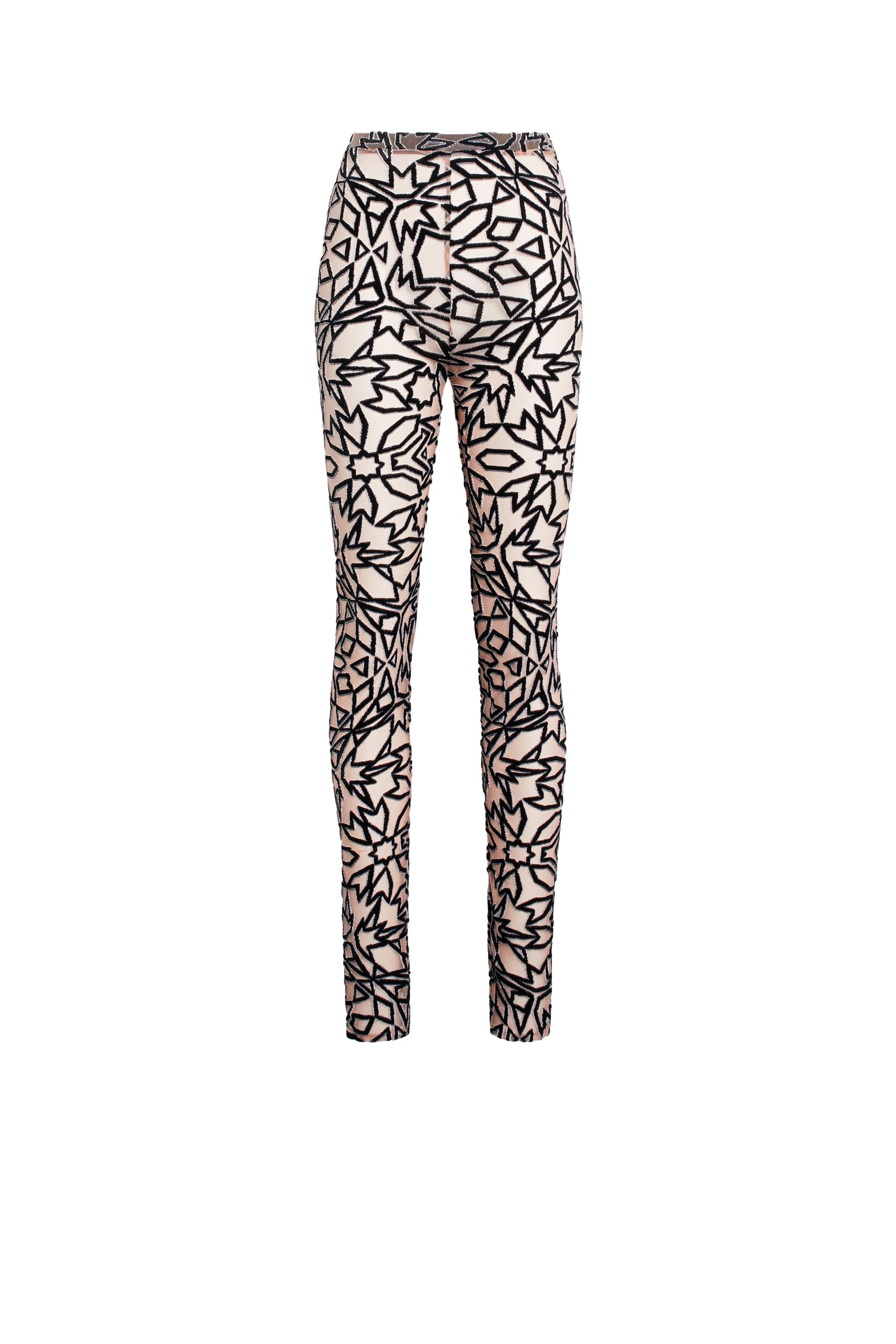 RC Graphic Tile velvet dévoré leggings White IWT208-FY039