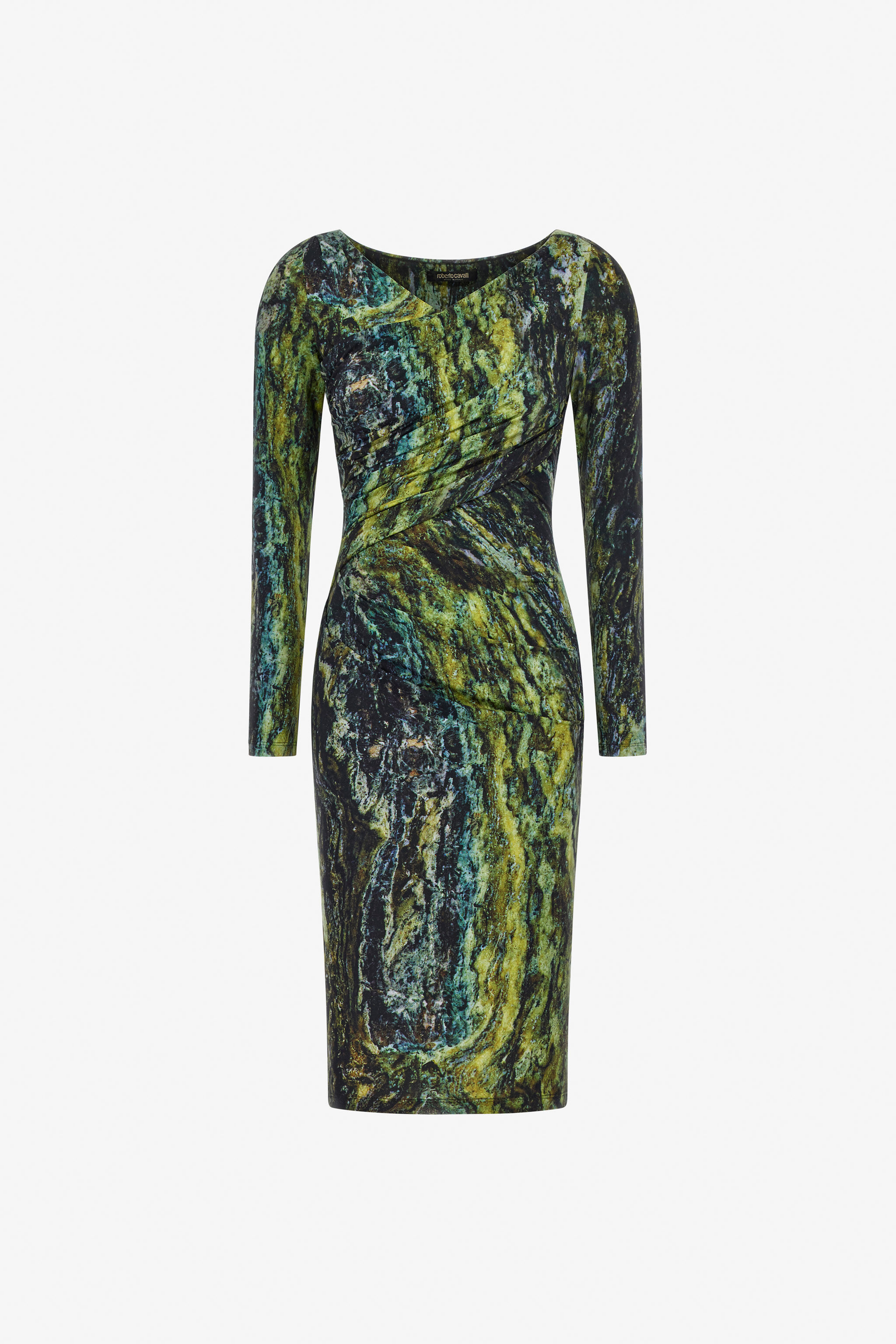 RC Marble print Dress Verde oscuro TWT140-LNN20