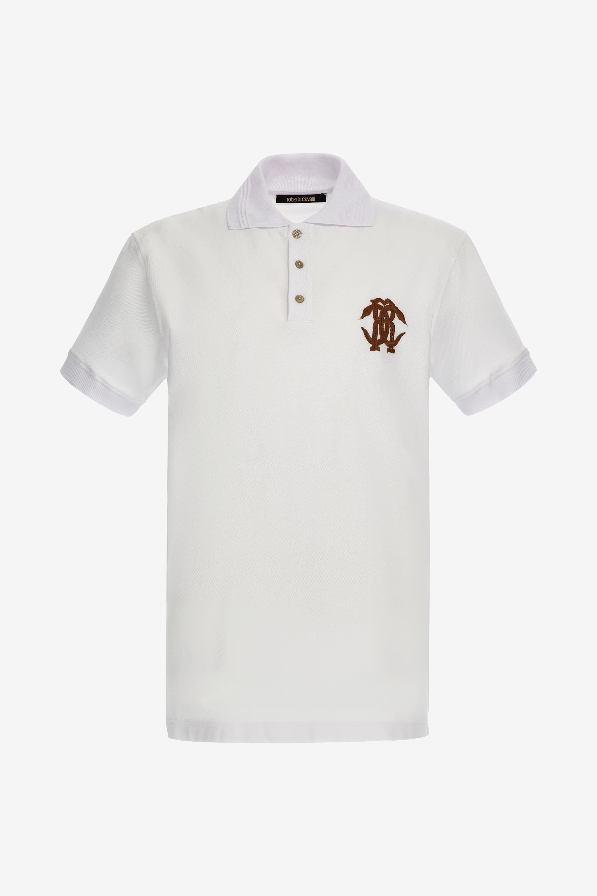 RC White Polo With Monogram RC White SRT64A-KB002
