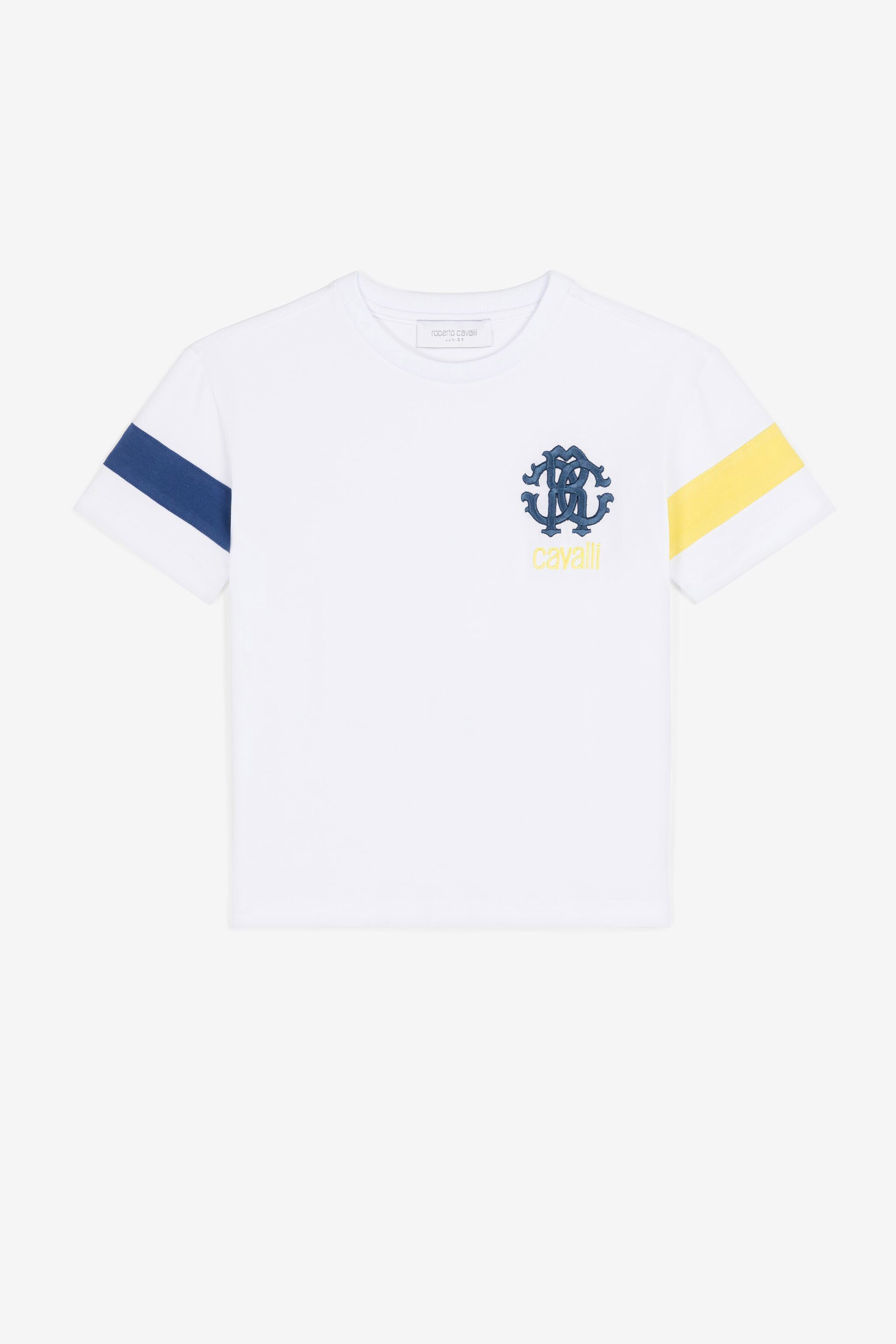 JU T-shirt à logo brodé Blanc QJT683-JV025