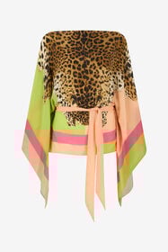 ${brand} Kaftano in Seta con Stampa Cavalli Pop ${colorDescription} ${masterID}