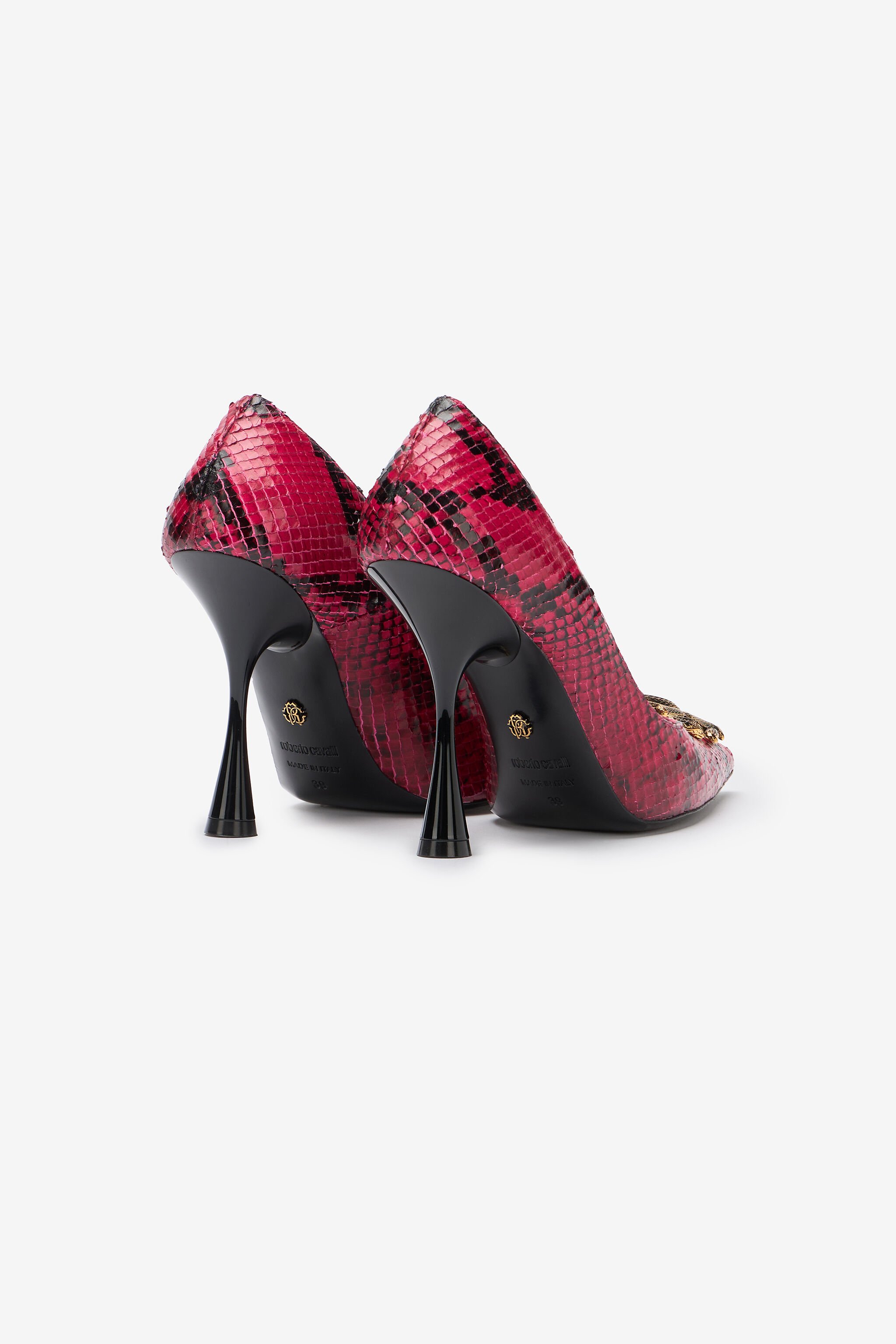 RC Décolleté Con Stampa Python E Monogram Mirror Snake Fucsia UKS011-PZP02