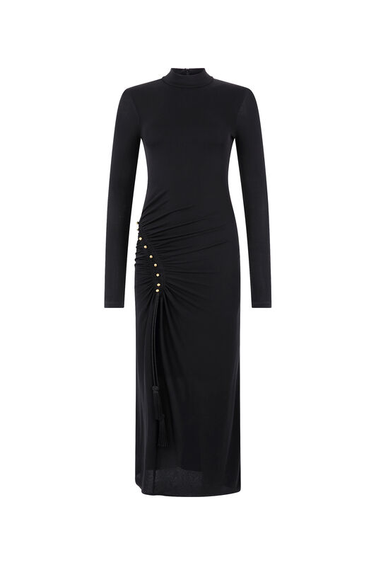 RC Long Dress with Gathered Detail RC Long Dress with Gathered Detail Schwarz VQT109-JE034