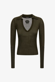 RC Long-sleeved top Dark green TWM600-KP001