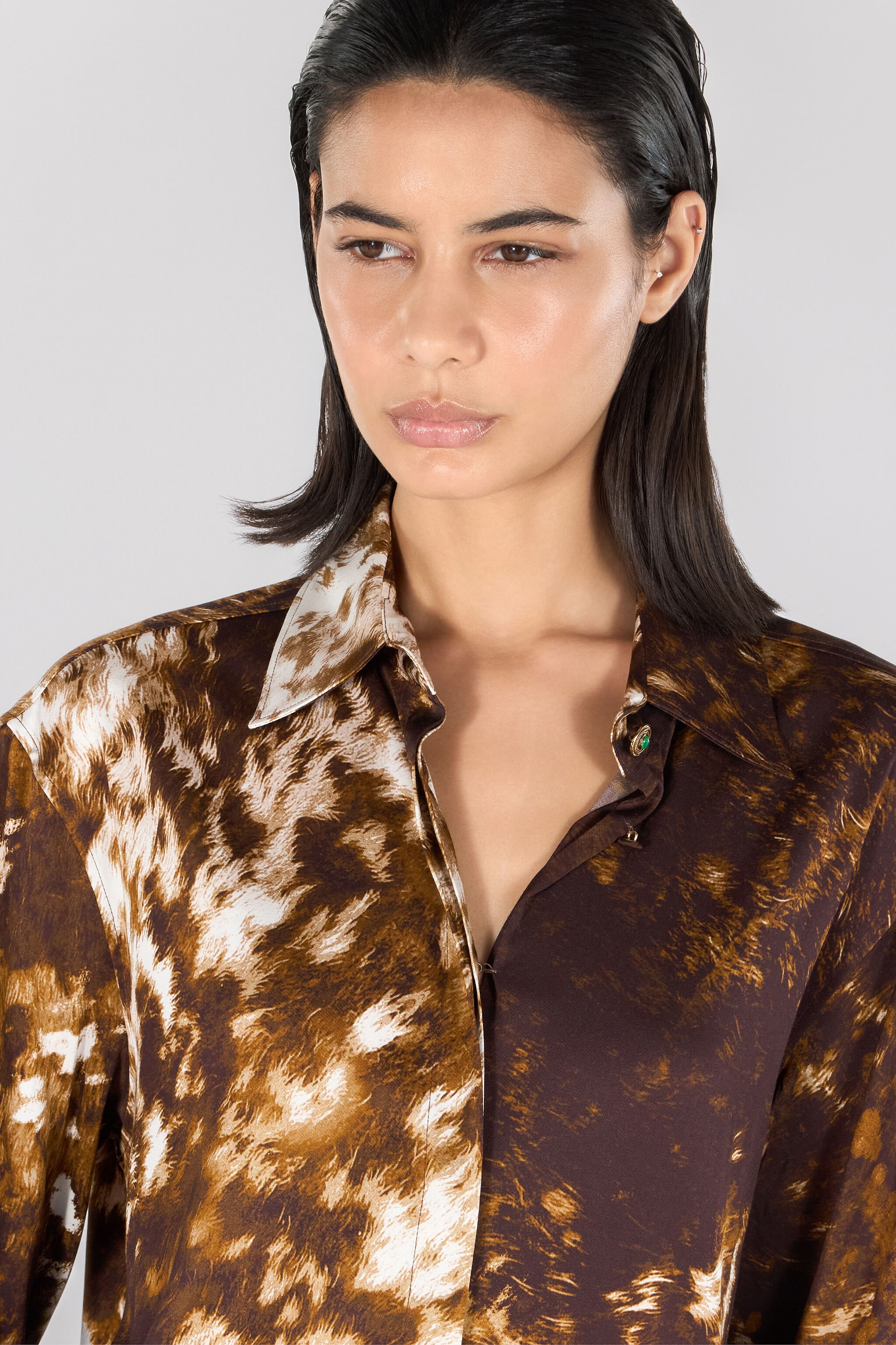 RC Appaloosa print shirt Brown TKT704-FQN08