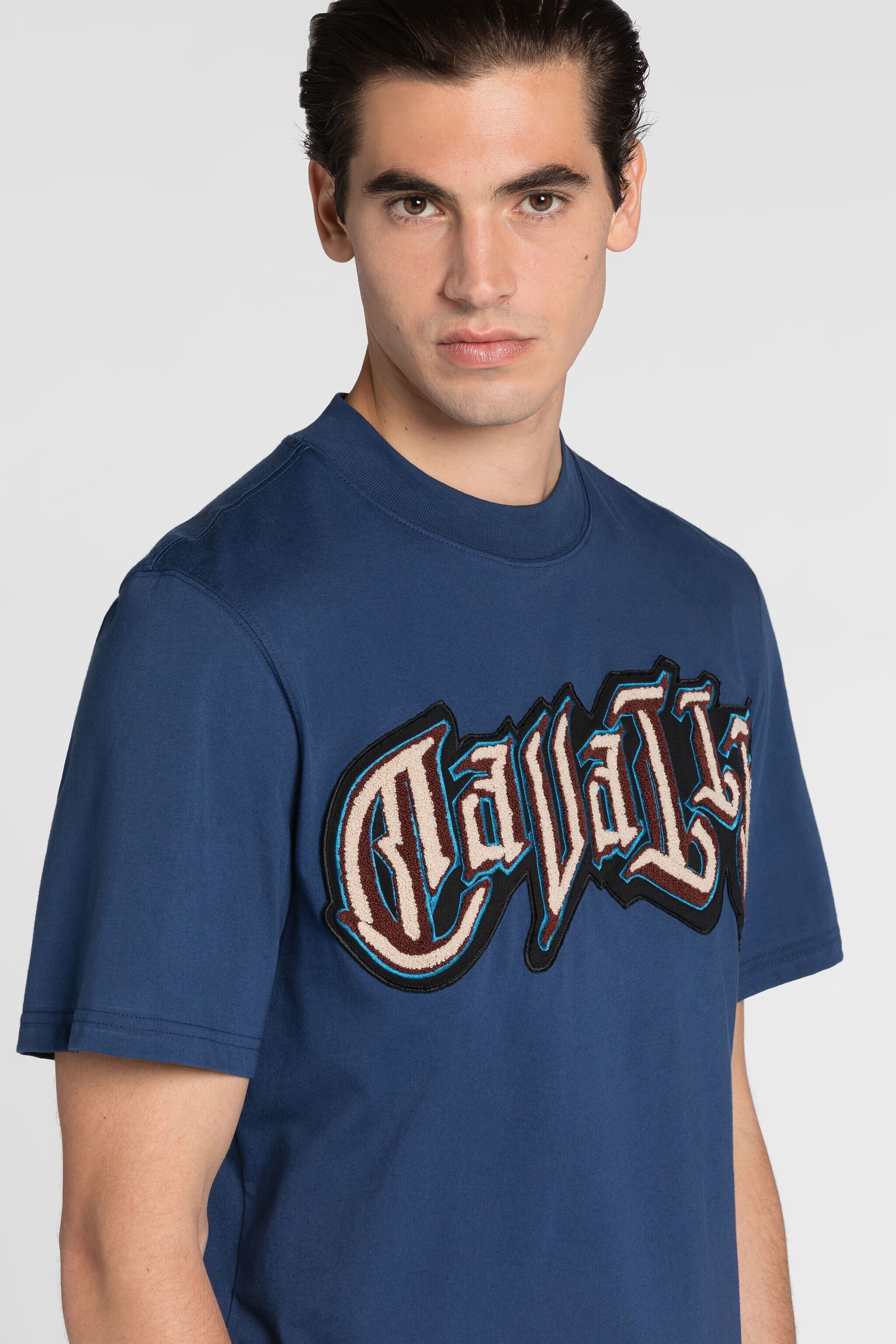 RC Logo print cotton T-shirt Dark blue QRT61C-JD060