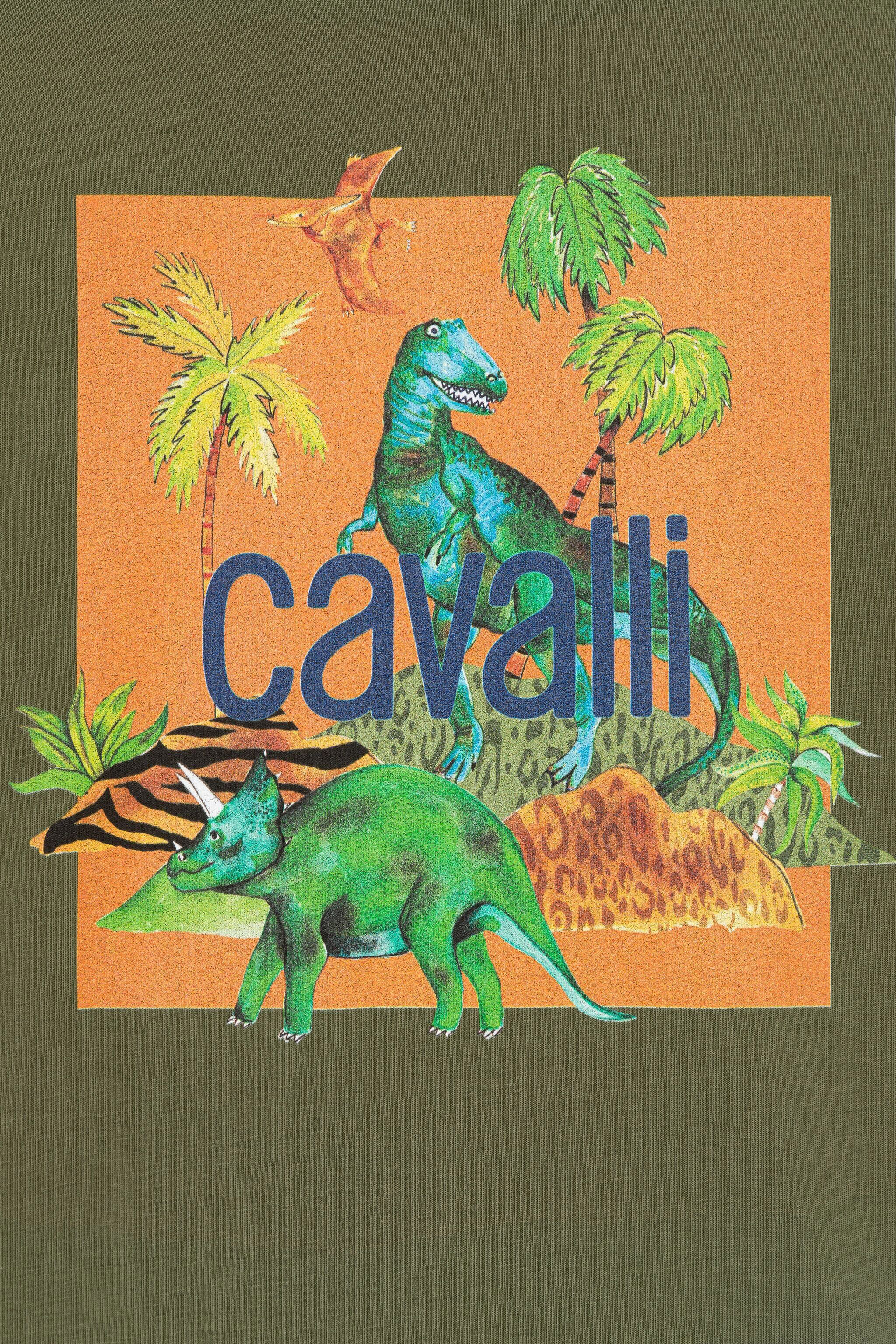 JU Dinosaur-Print T-Shirt Green QJT638-JV025