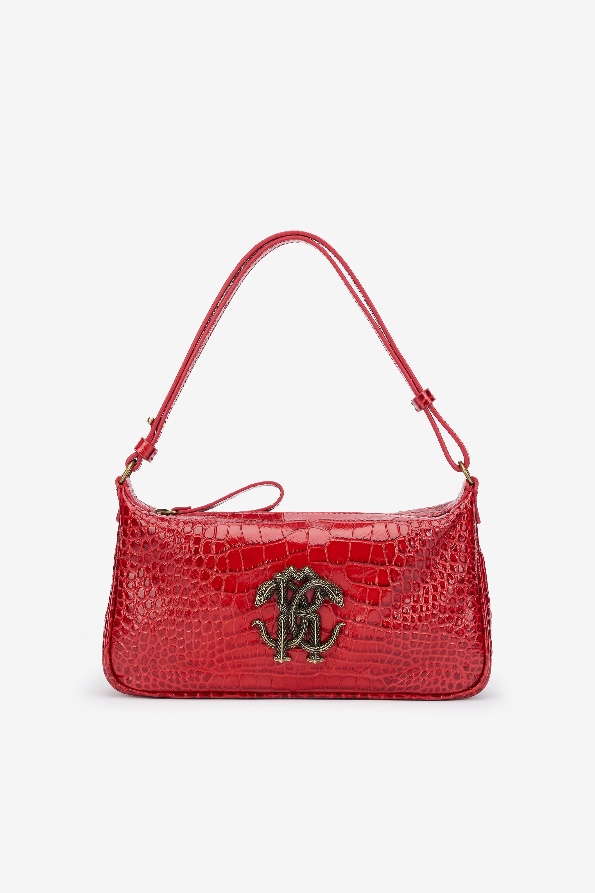 RC Bolso De Hombro Rojo Efecto Cocodrilo Con Mirror Snake MARLBORO RED QOB00B-PZO32
