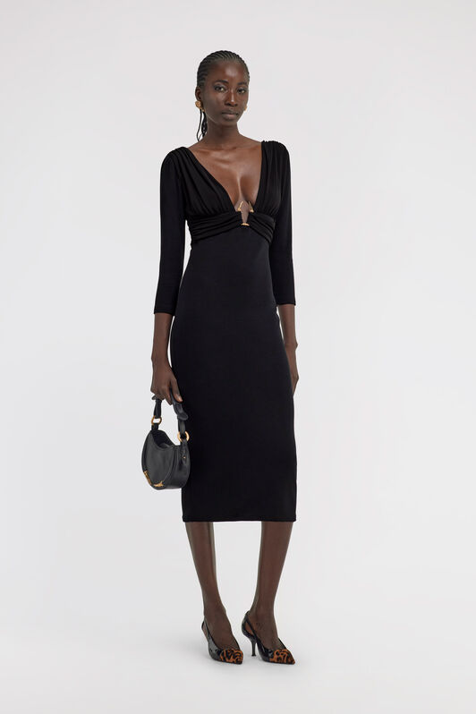 RC Vestido con detalle dorado Negro TKT139-JJ034