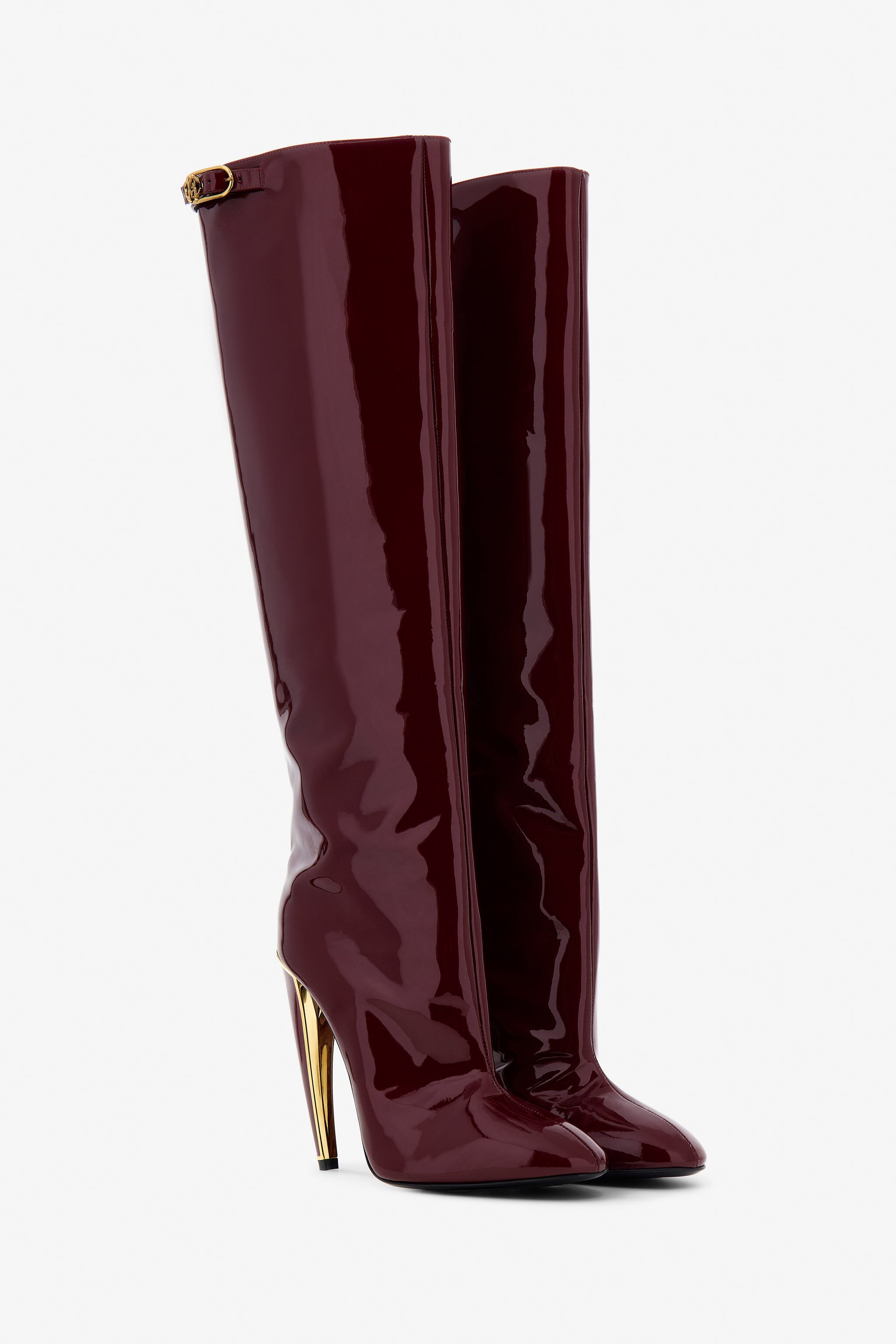 RC Lackleder-Overknee-Stiefel Lila TKS015-PZV00