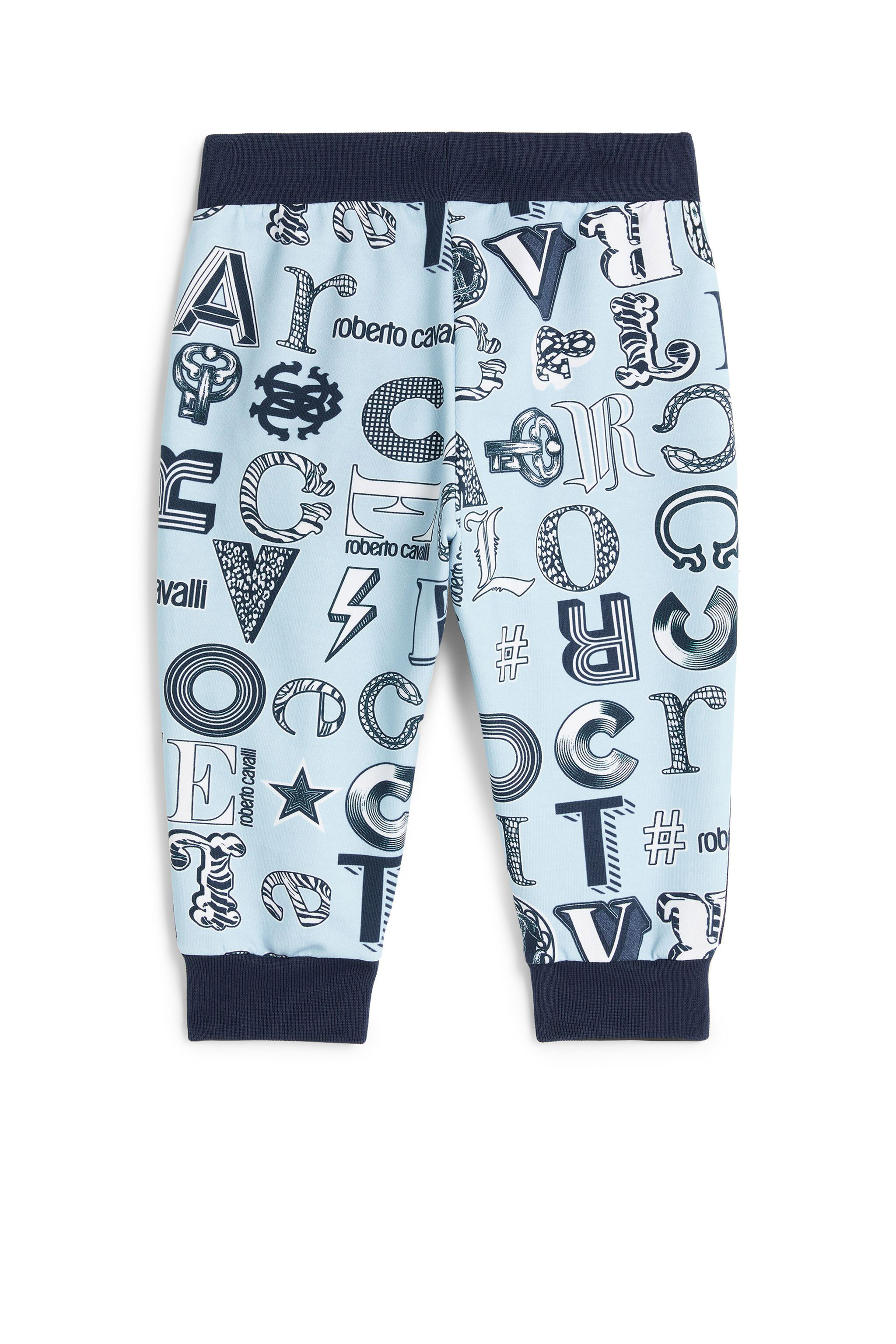 JU Logo-print sweatpants Light blue MJT20E-HUB63