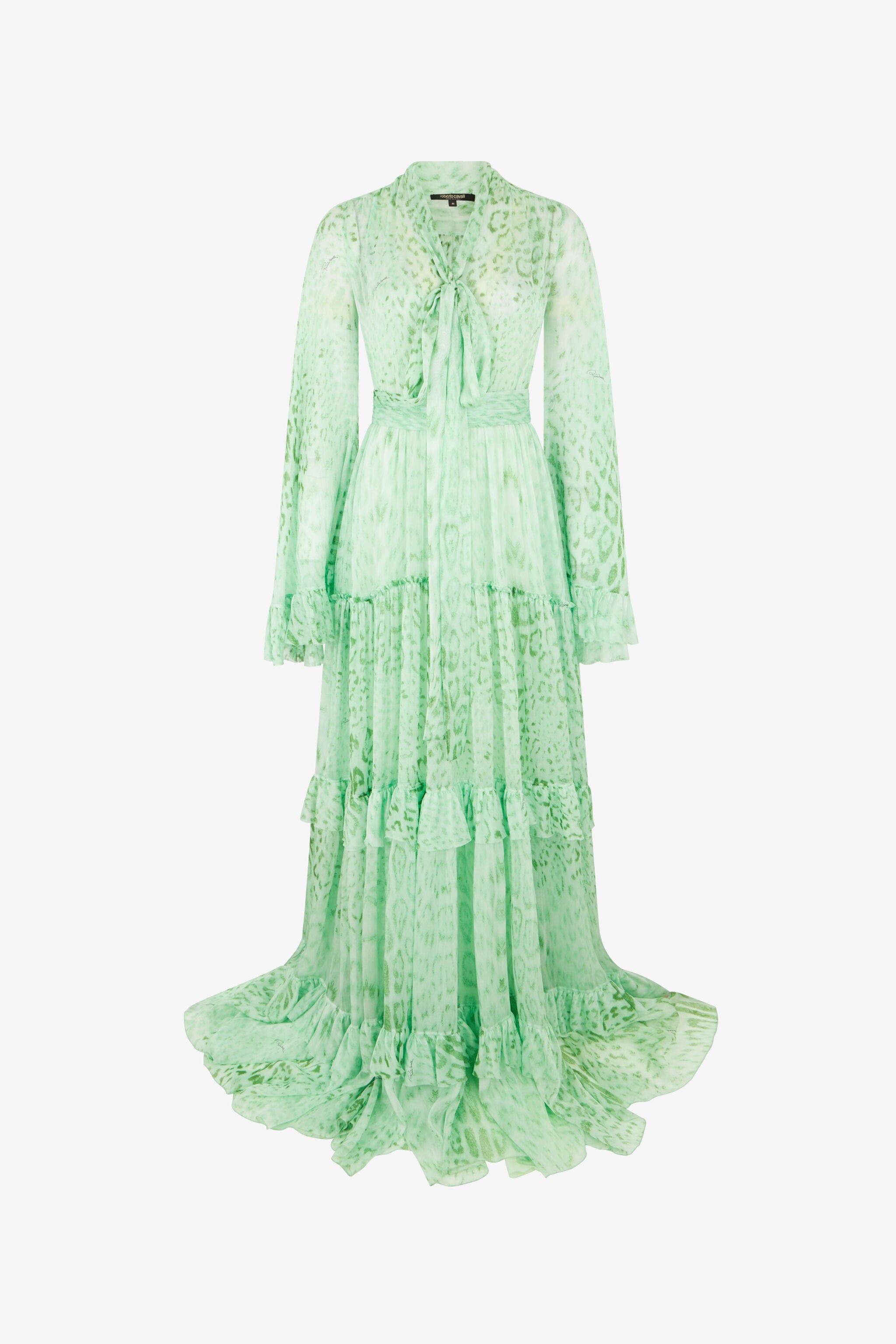 RC Jaguar Mint Print Silk Dress PISTACHIO GREEN XQT133-HNT23