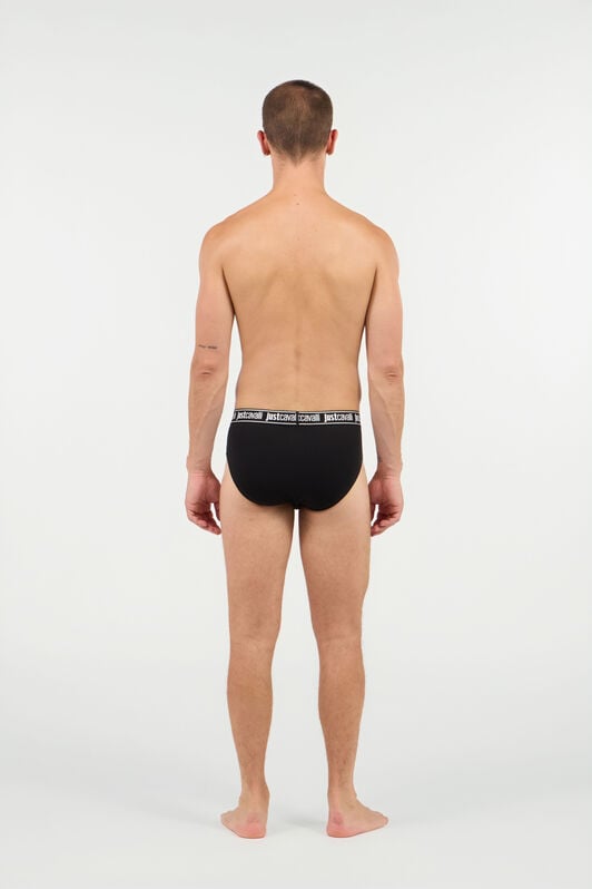 JC Black Logo Waistband Briefs Two-Pack BLACK UFU001-UF093