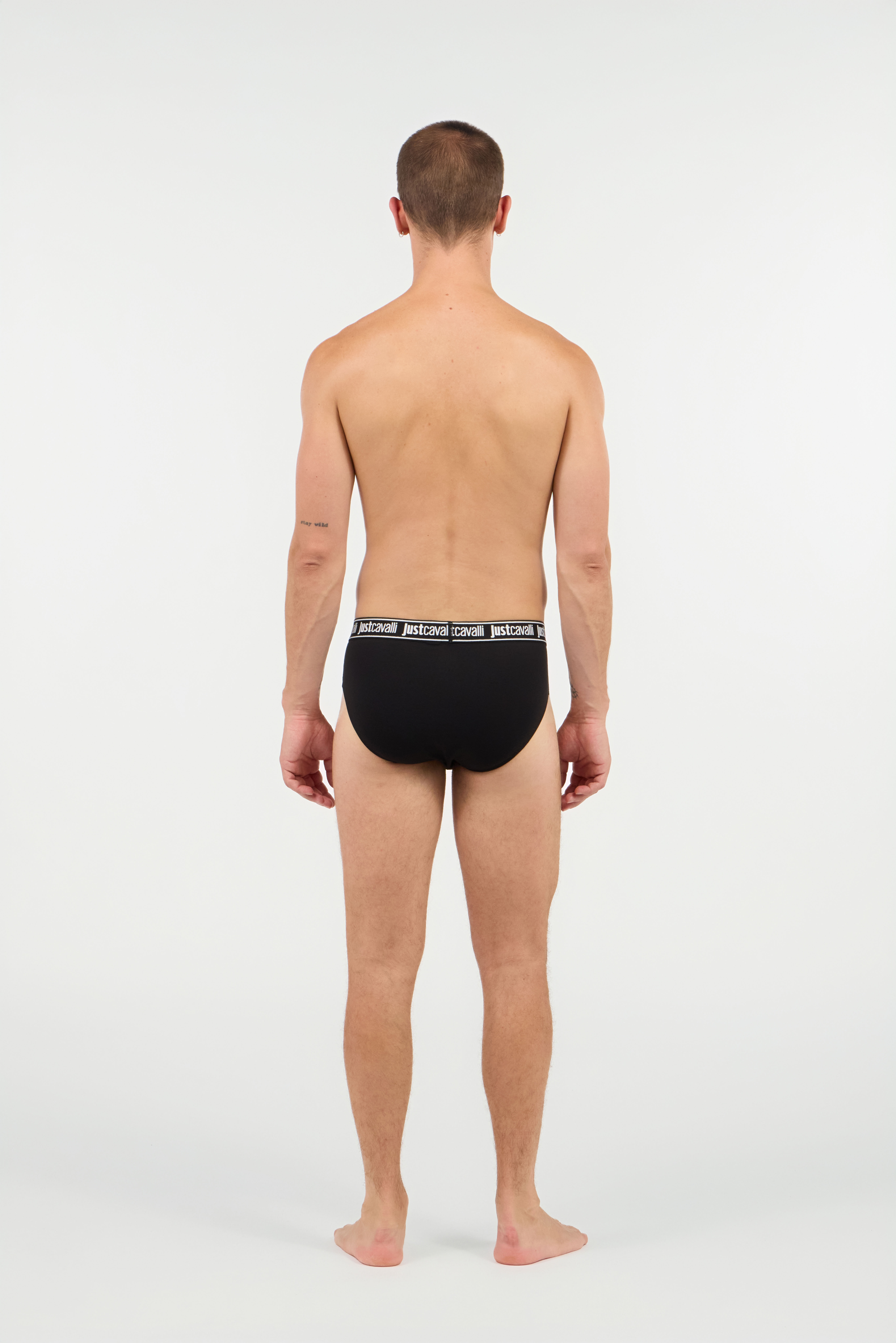 JC Black Logo Waistband Briefs Two-Pack BLACK UFU001-UF093