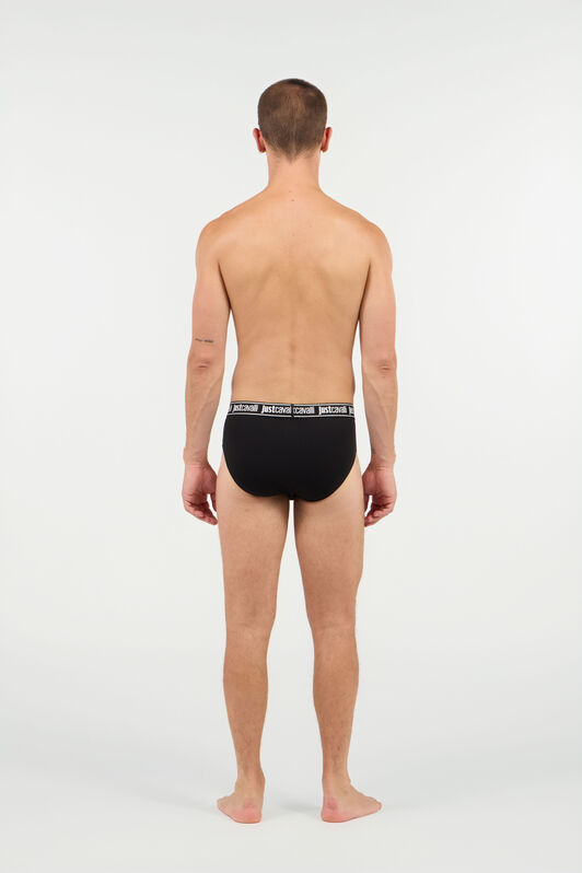 JC Black Logo Waistband Briefs Two-Pack JC Black Logo Waistband Briefs Two-Pack BLACK UFU001-UF093