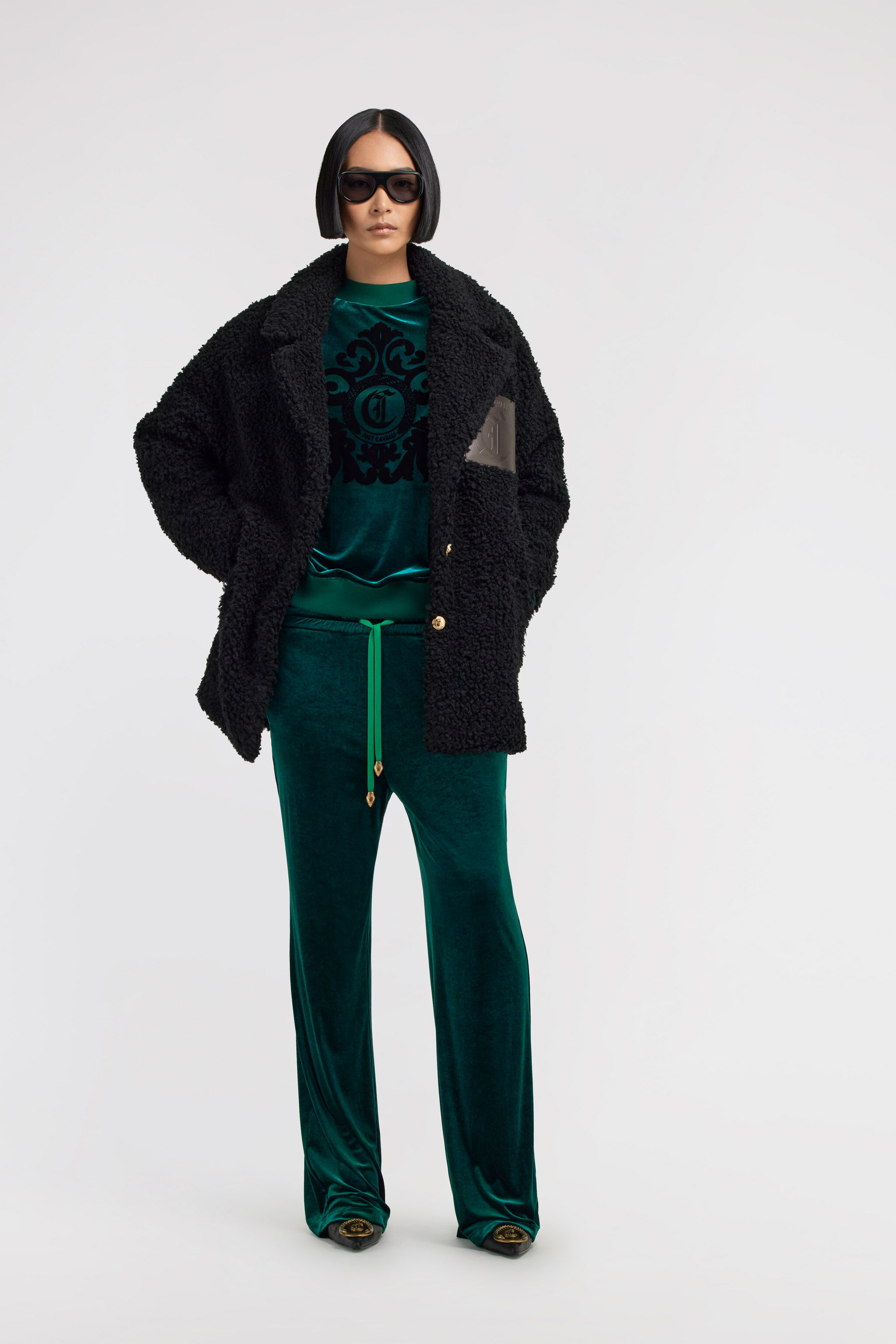 JC Felpa Just Cavalli Verde scuro TFS016-TF182