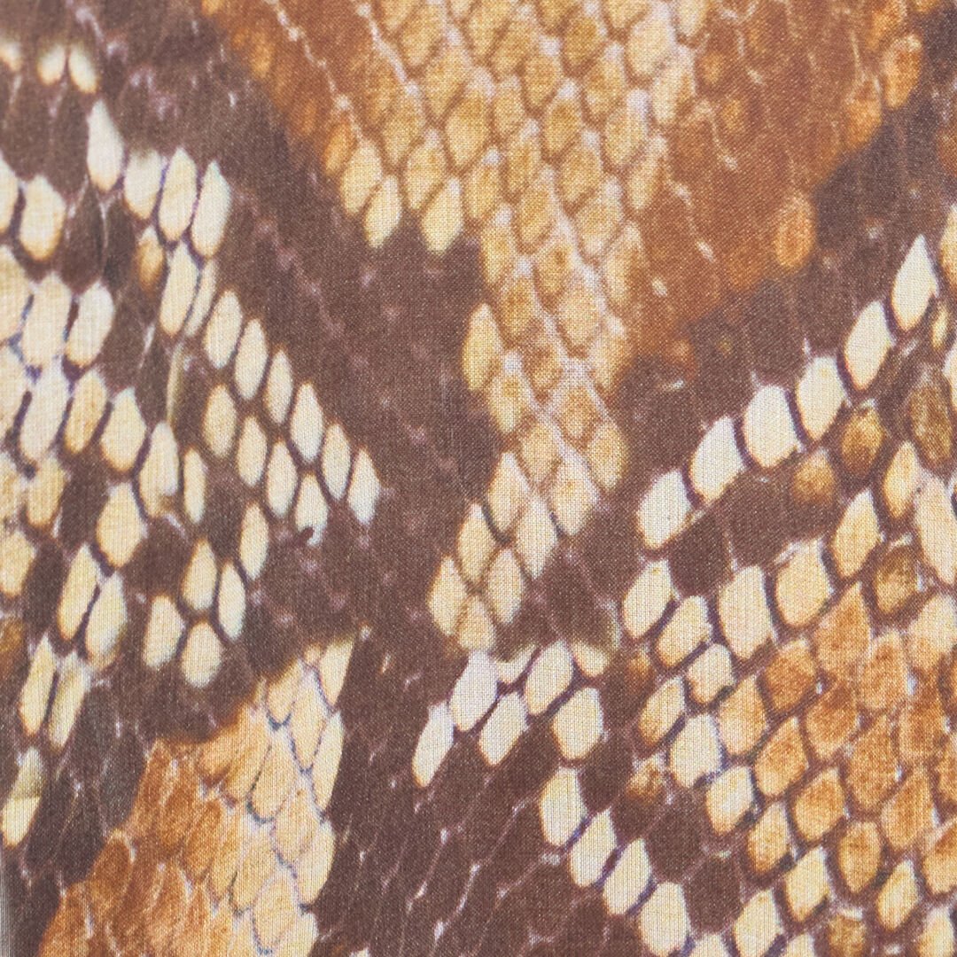 RC Python Print Kaftan Light Brown UWW005-HNN93