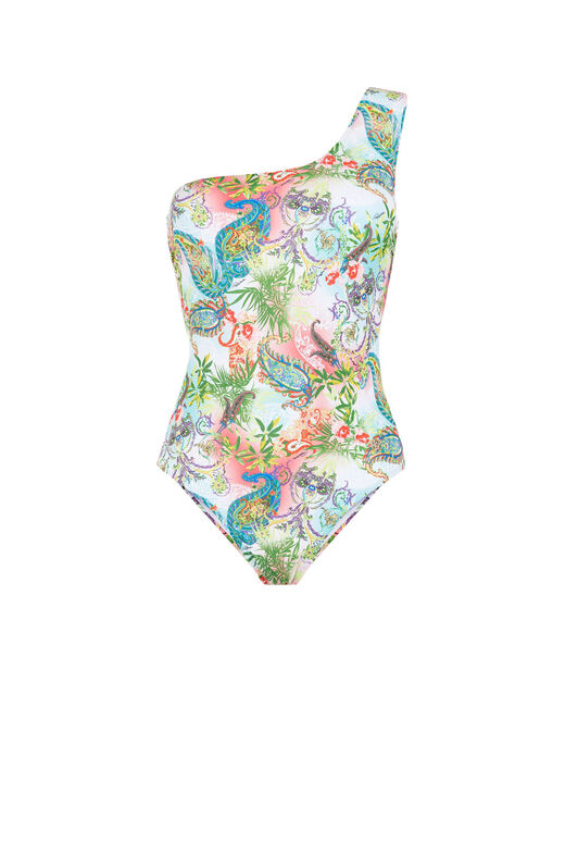 RC Botanical-Print One-Shoulder Swimsuit MULTICOLOR KSW00H-HVI19