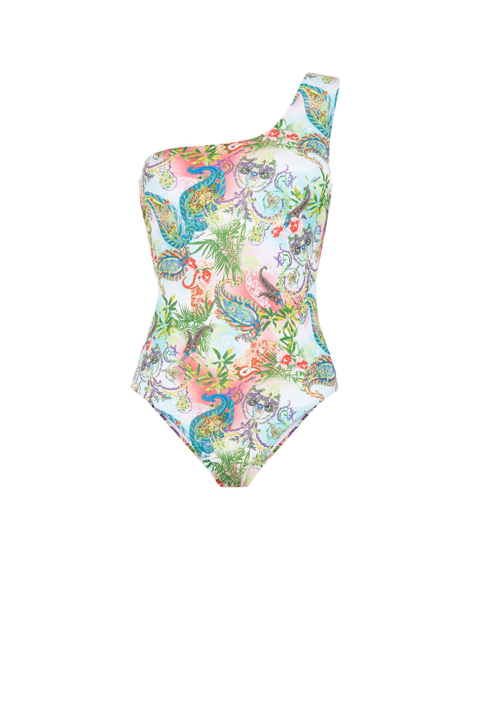 RC Botanical-Print One-Shoulder Swimsuit MULTICOLOR KSW00H-HVI19