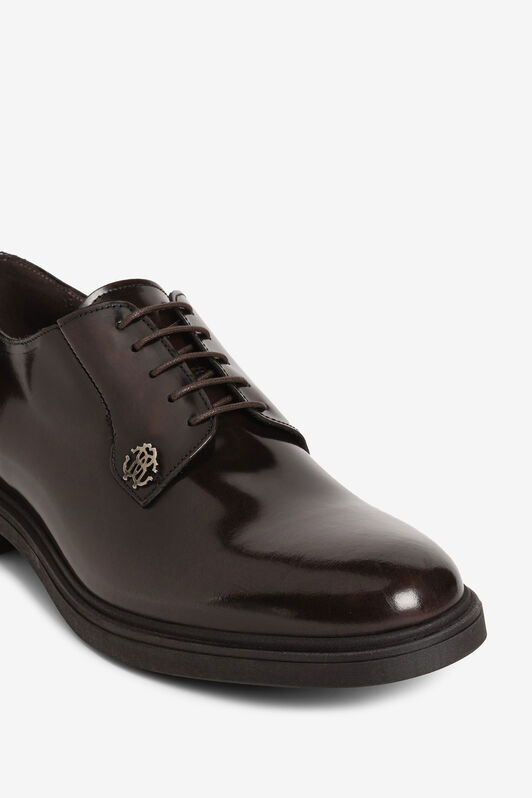 RC RC Monogram Patent-Leather Oxford Shoes RC RC Monogram Patent-Leather Oxford Shoes Dark brown JSS00U-PZ243