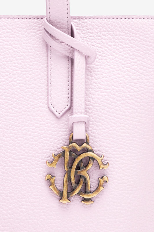 RC Medium leather shopper with RC charm Pink OOB00E-PZA12