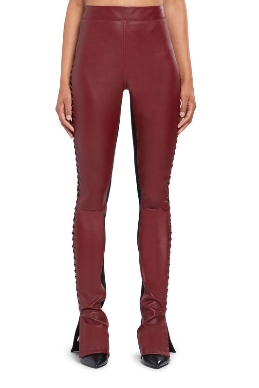 RC Oxblood Leather And Jersey Trousers RC Oxblood Leather And Jersey Trousers OXIBLOOD IQP205-PN086