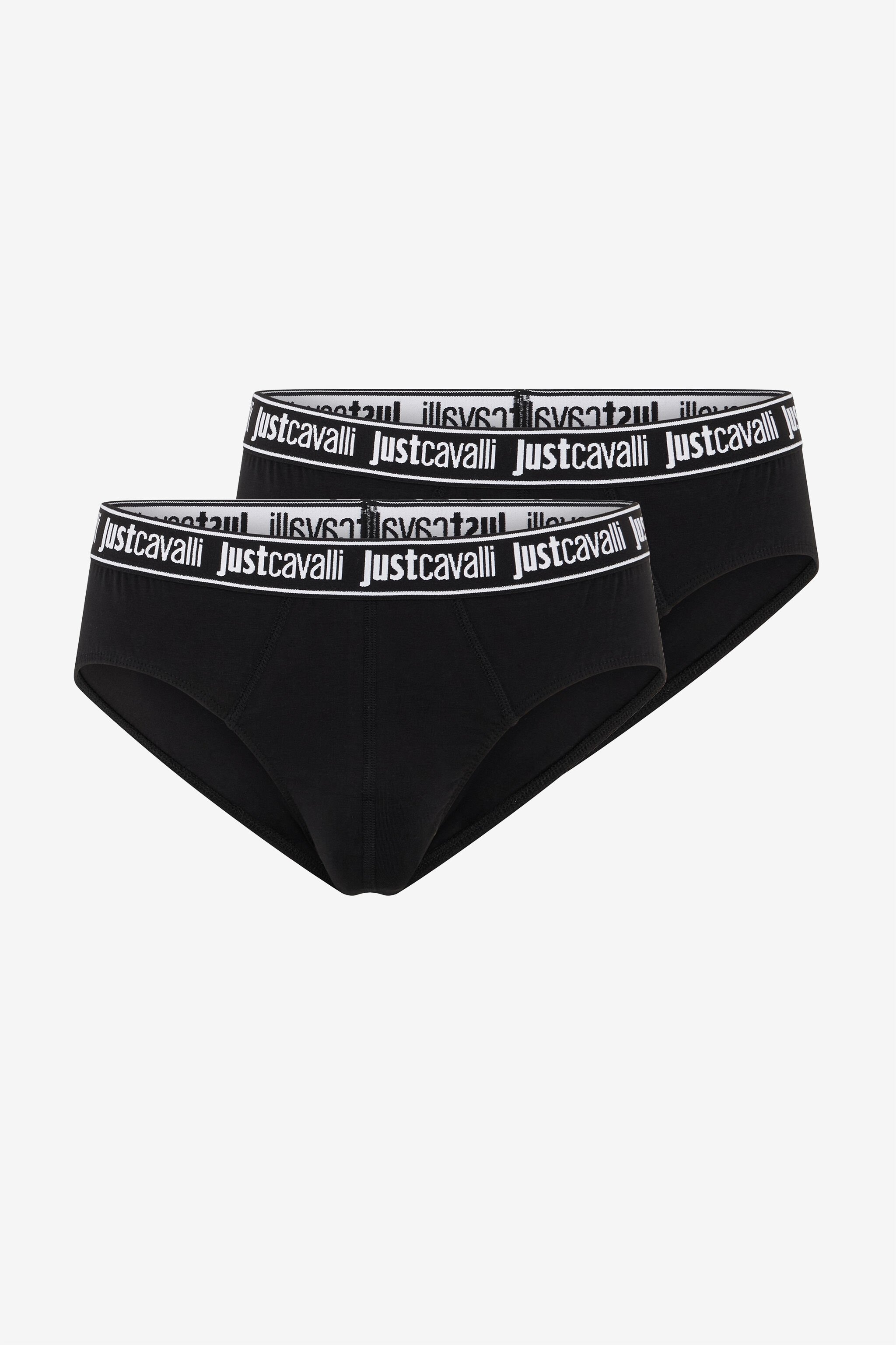 JC Black Logo Waistband Briefs Two-Pack BLACK UFU001-UF093