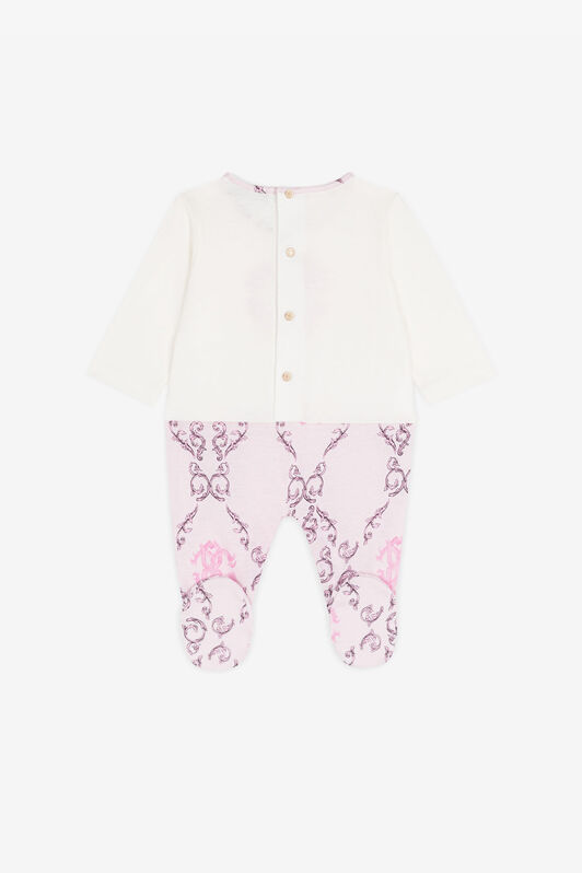 JU RC Monogram-Embroidery Babygrow Set Pink RJT813-JD001