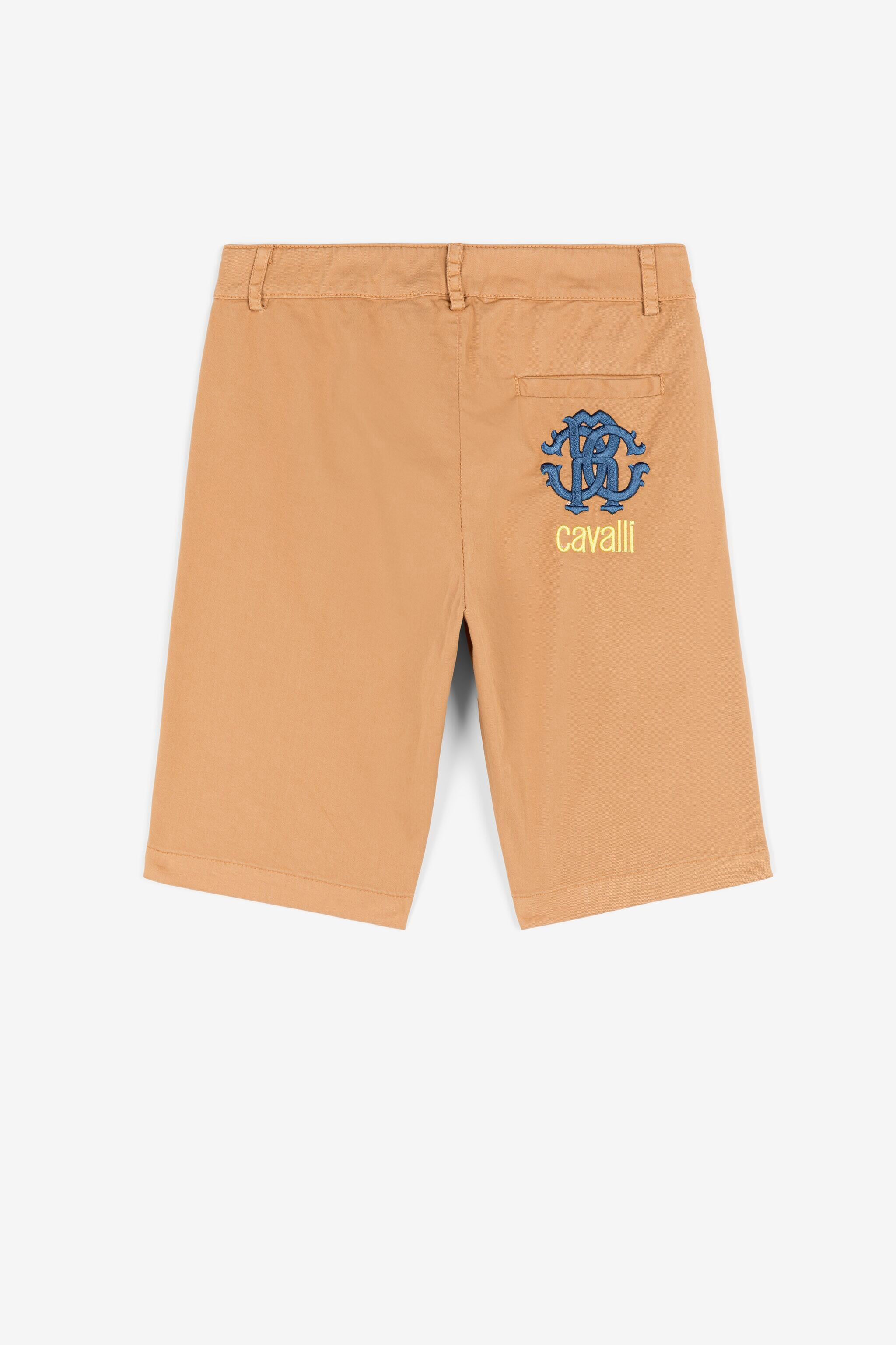 JU Short à logo brodé Marron clair QJT269-CE035