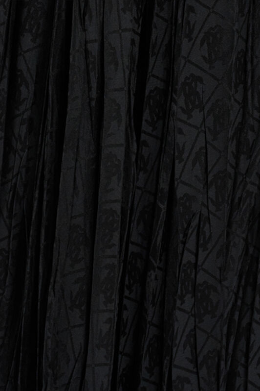 RC Jupe Midi en Soie avec Monogram RC RC Jupe Midi en Soie avec Monogram RC NERO VKT306-RK010
