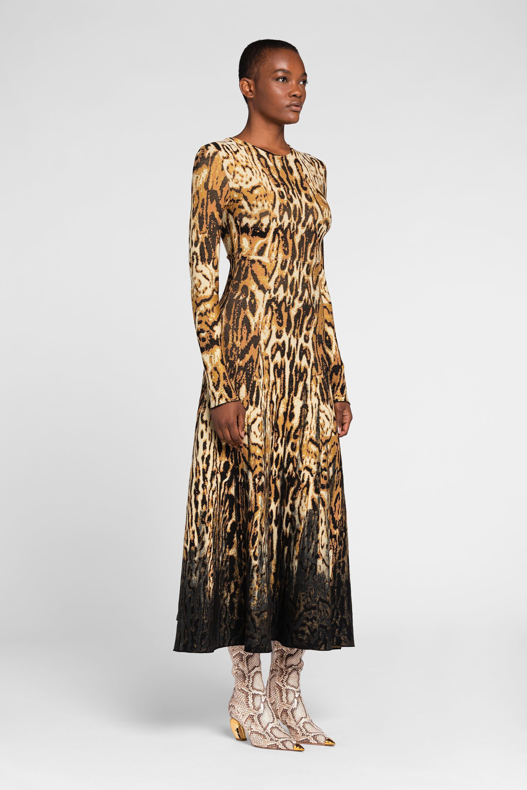 RC Ocelot-Jacquard Dress Light brown PKM103-MG050