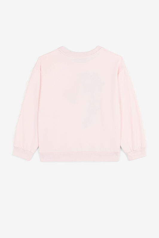 JU Felpa con ricamo a fiori JU Felpa con ricamo a fiori Rosa QJT945-CF050