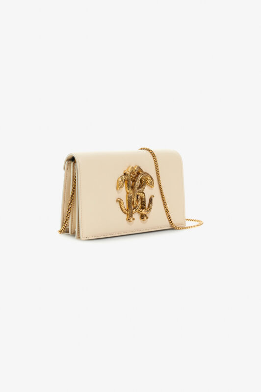 RC Shoulder bag with Monogram Mirror Snake Ivory SKB112-PZ172