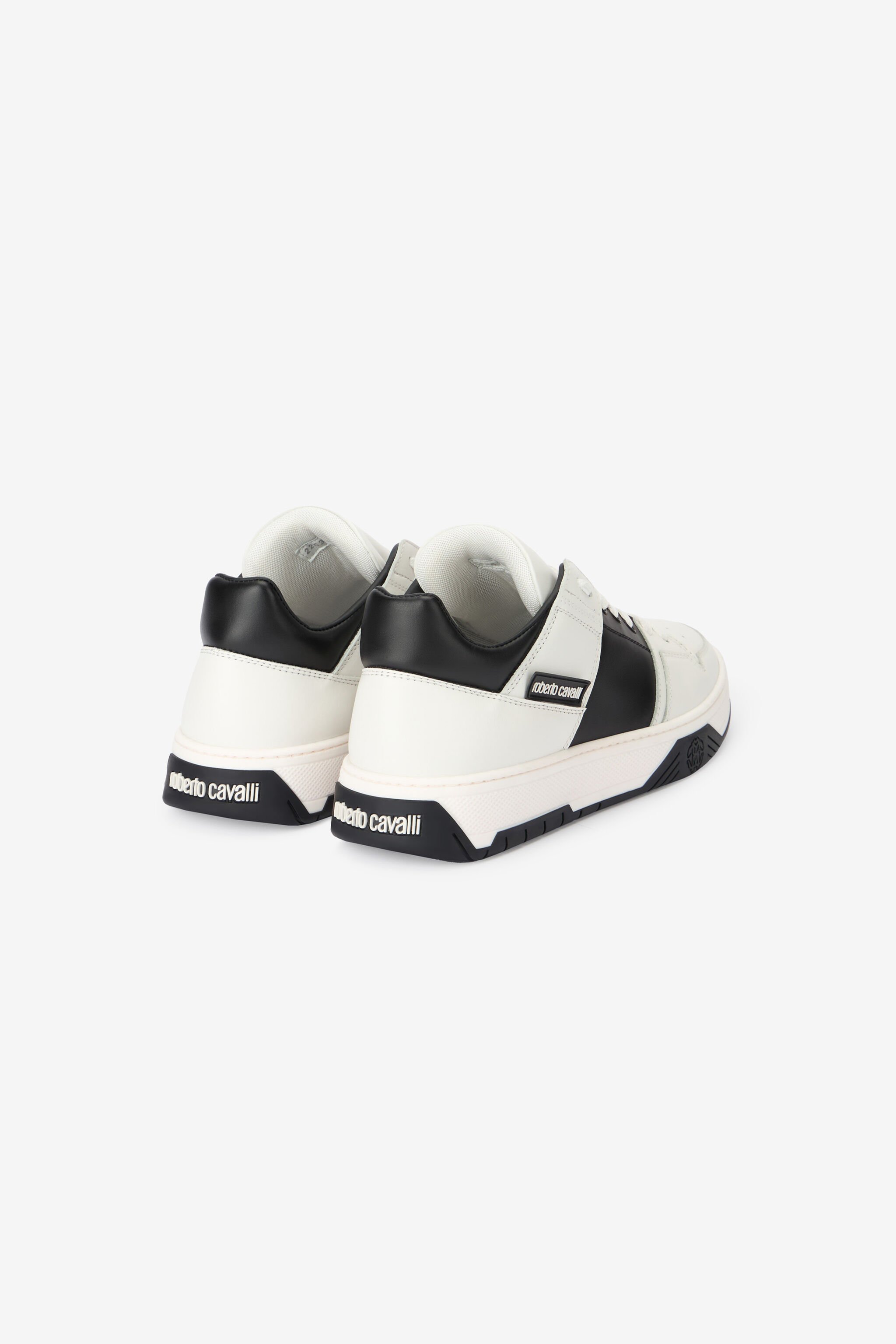 RC Bicolour low-top sneakers with logo Black/White SRS046-PZA90