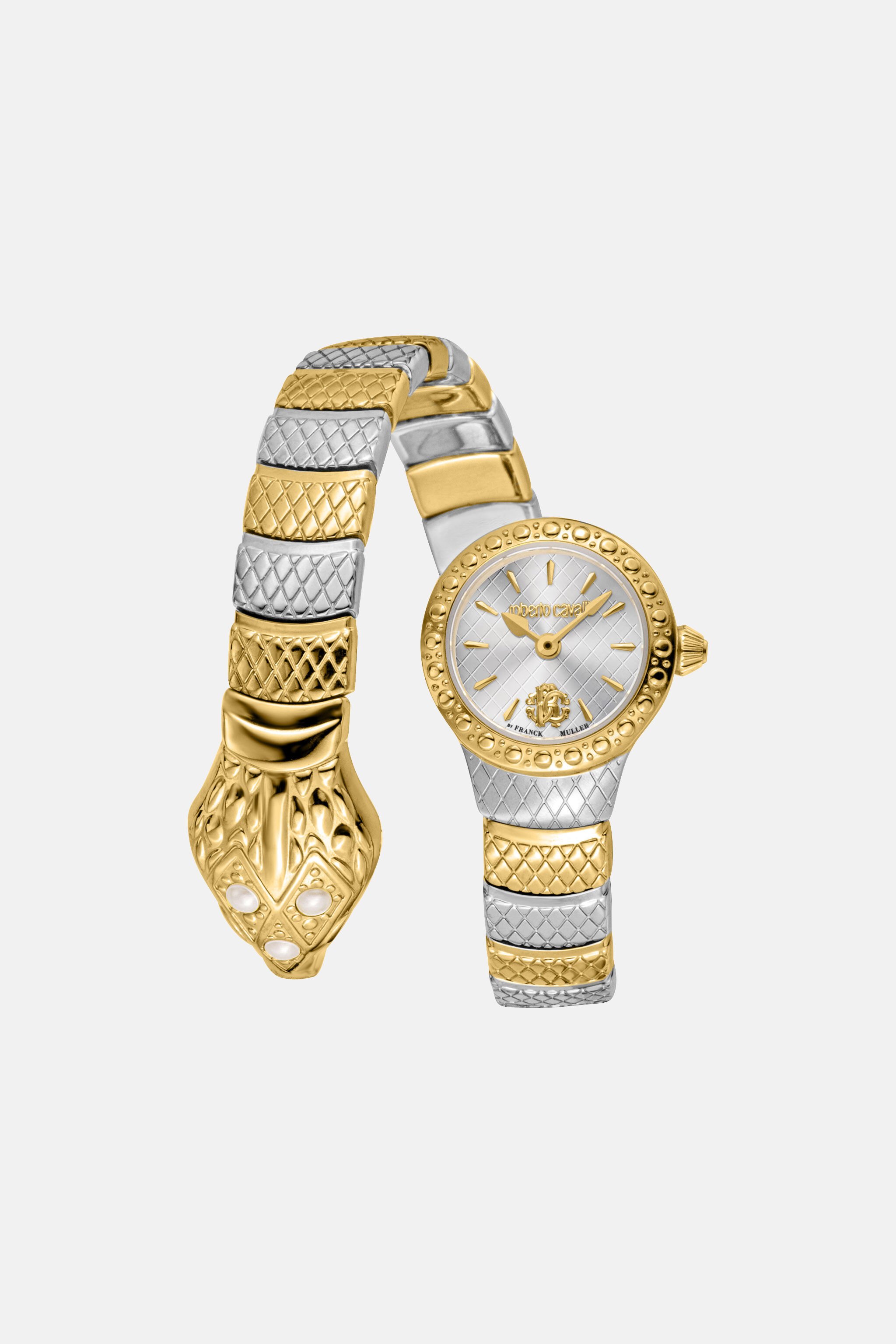 RC Roberto Cavalli by Franck Muller Signature Snake watch Silver/Gold SALG20-IG164