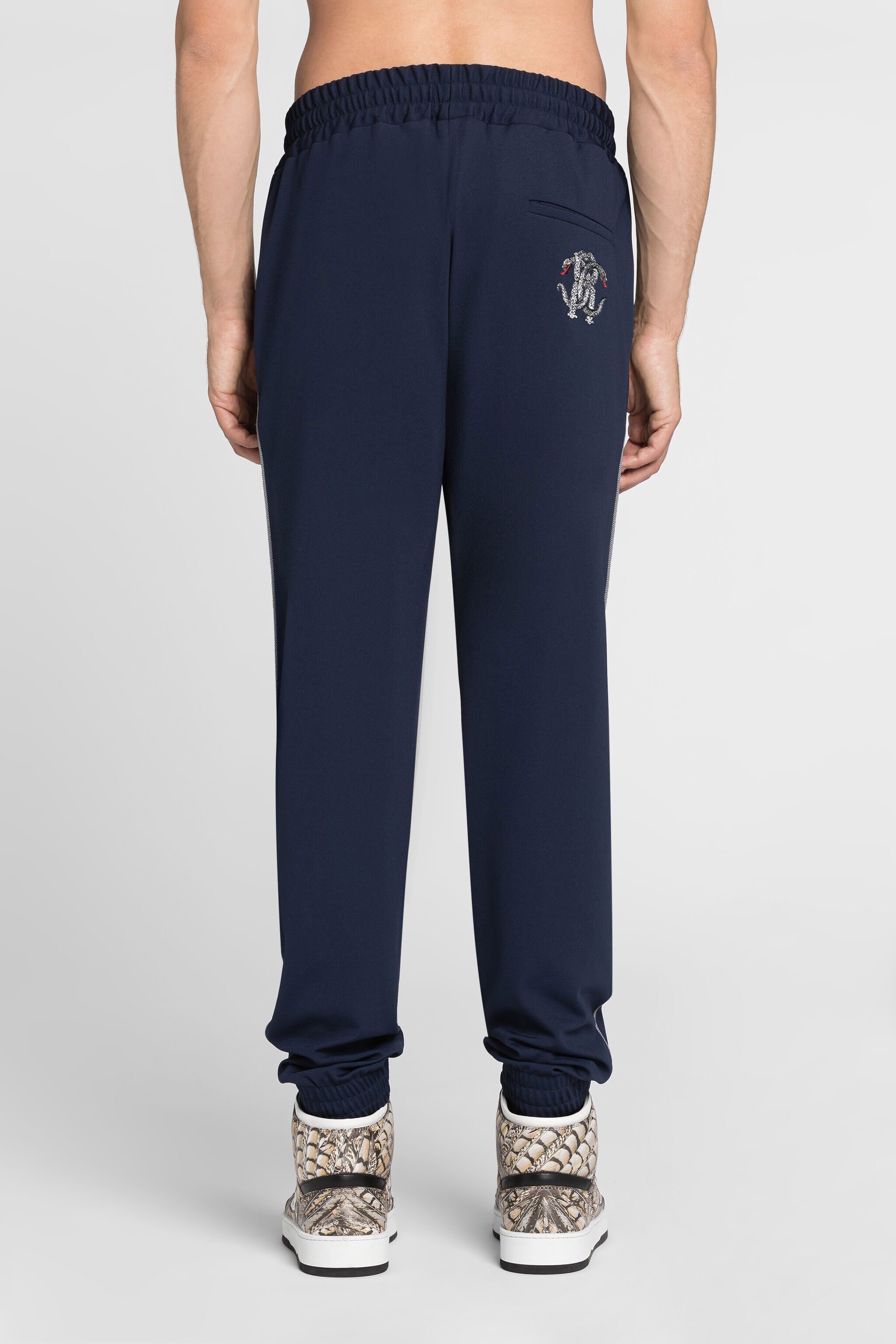 RC Snake-motif monogram trackpants Dark blue QRT209-NZ027