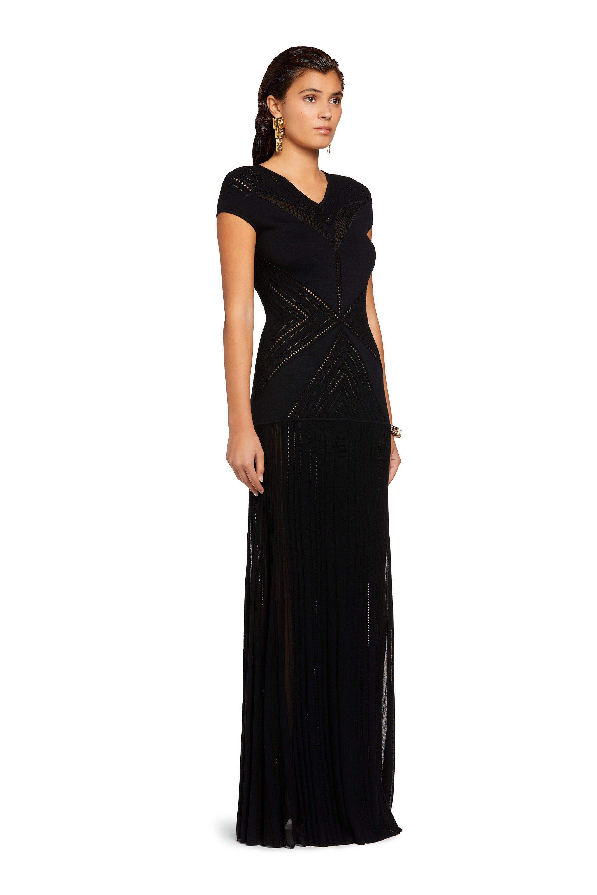RC Robe longue au crochet BLACK LQM180-MR001