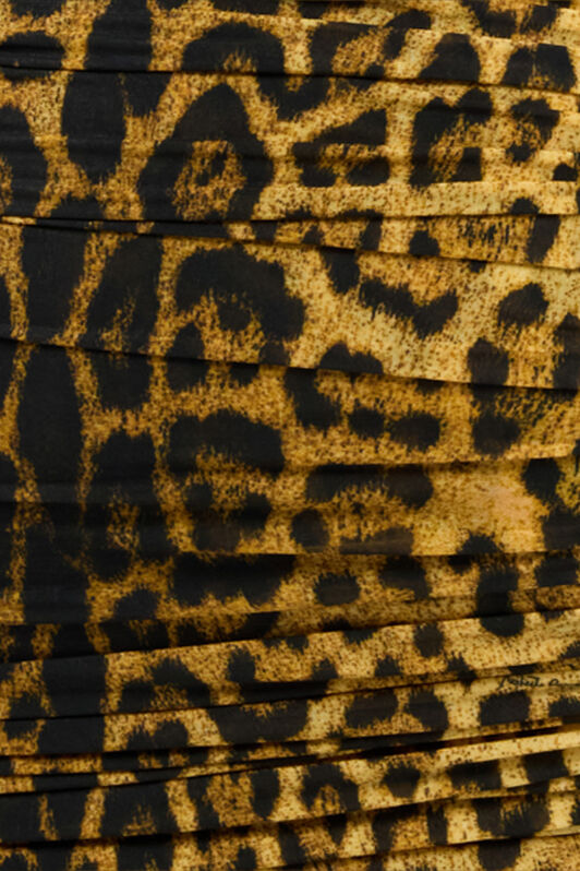 RC Midi Dress with Jaguar Skin Print Brown VWT123-NCQ71