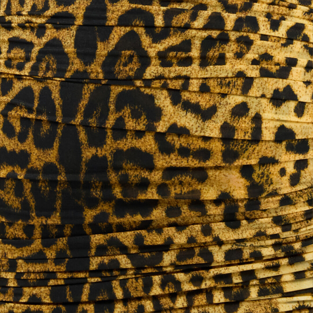 RC Midi Dress with Jaguar Skin Print Brown VWT123-NCQ71