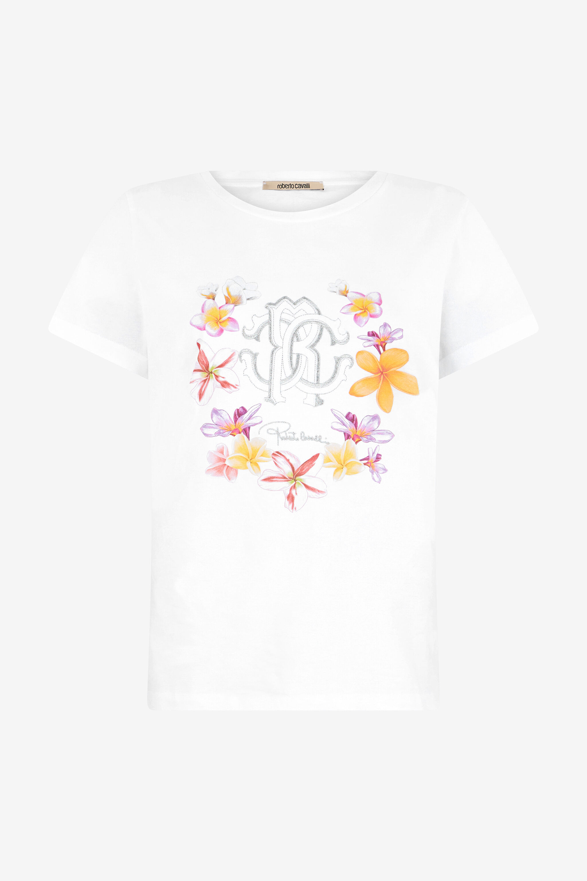 RC Flower and Monogram RC T-shirt White OOT60D-JD060
