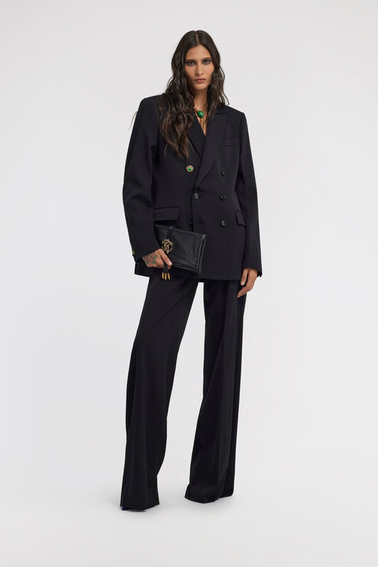 RC Double-breasted Blazer Noir TKT409-WP034