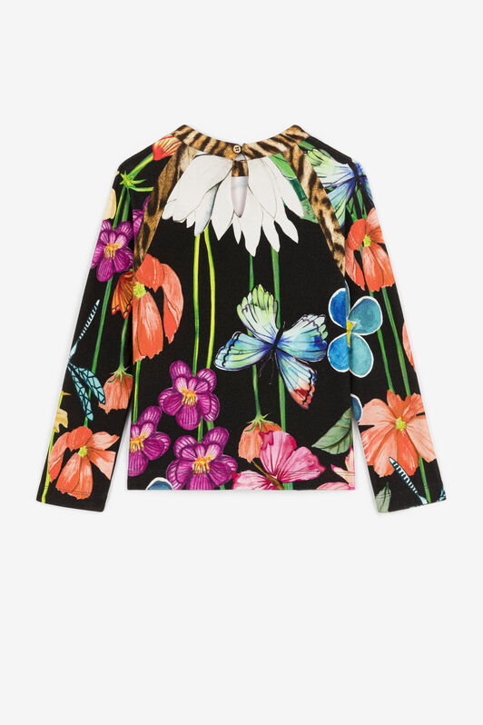 JU Top mit Blumendruck JU Top mit Blumendruck Schwarz PJT707-6DF21