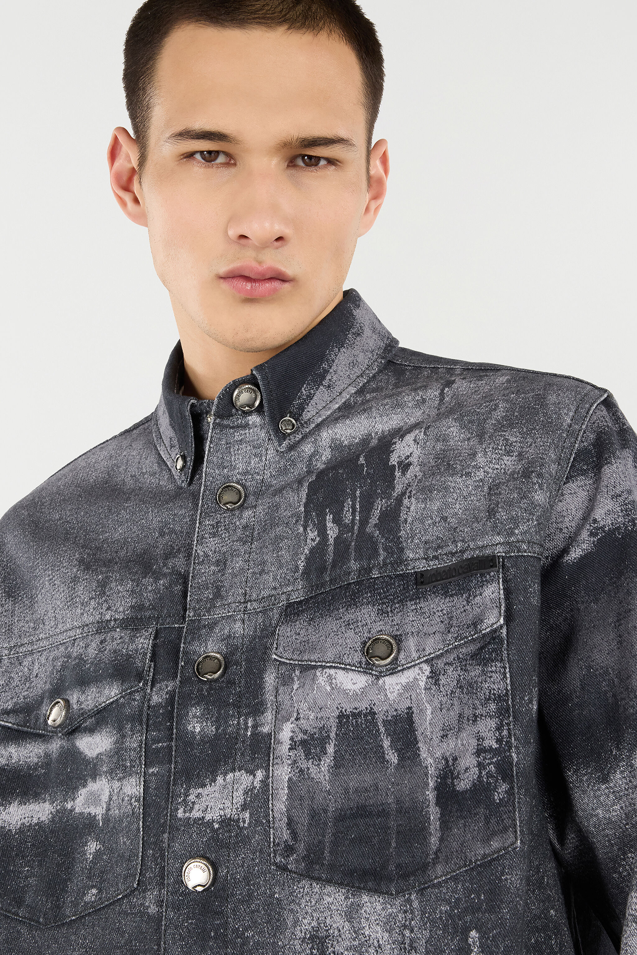 RC Overshirt In Denim Effetto Used Nero VNJ777-4NP69