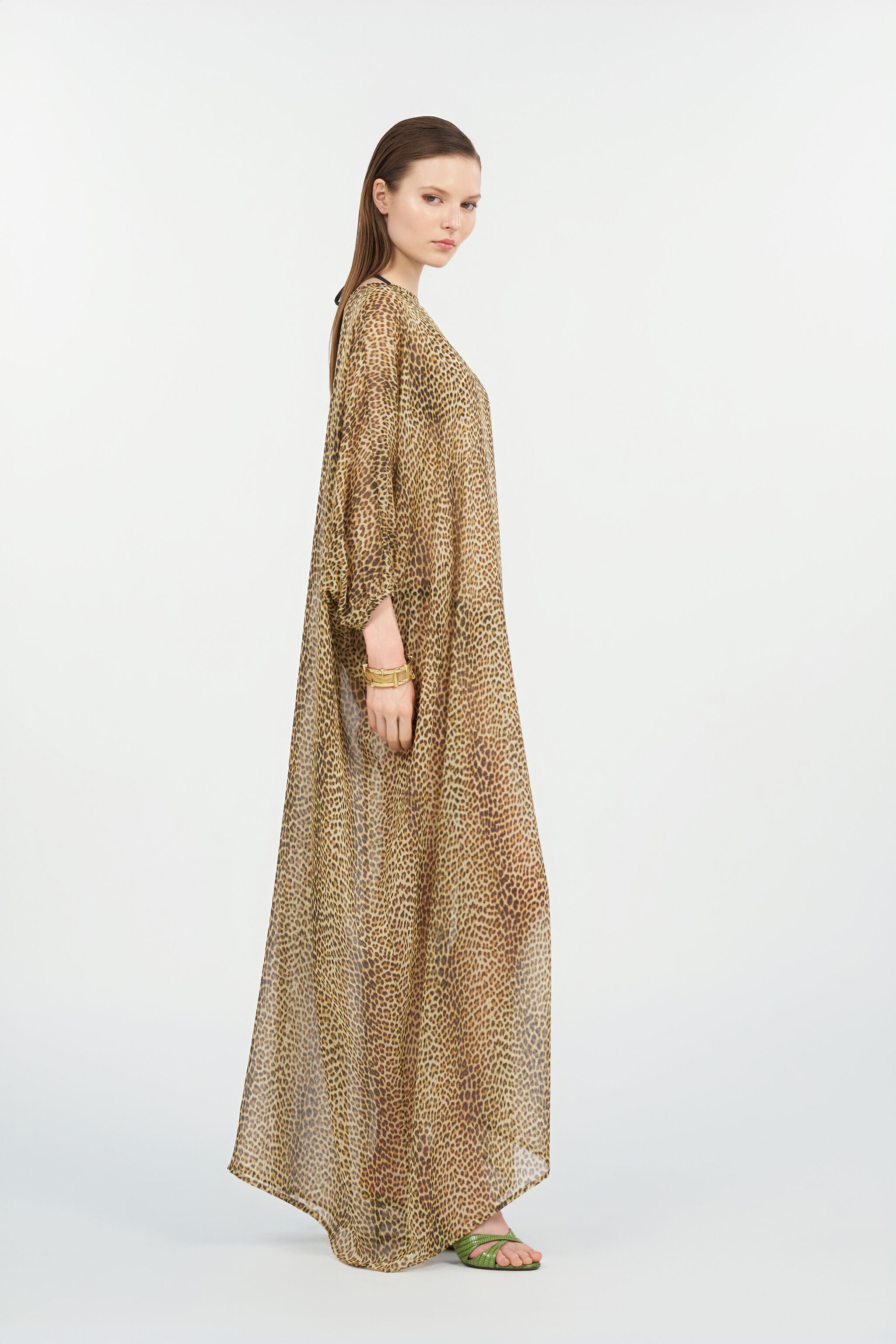 RC Caftano in Seta Baby Jaguar BROWN WQW016-HNR31