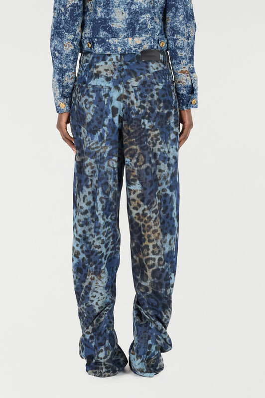 RC Jeans with Jaguar Skin Print BLU/CELESTE/MARRONE VKJ207-VT010