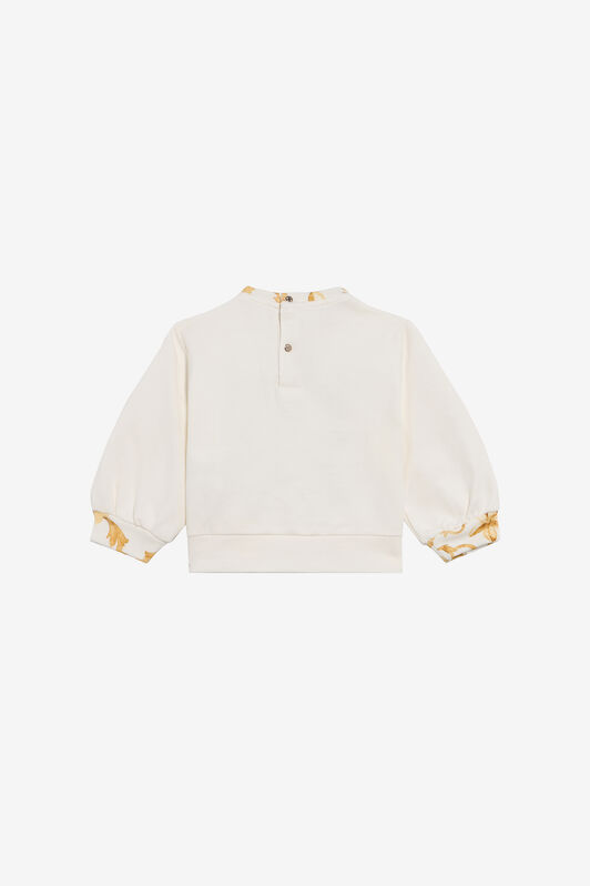 JU Sweat-Shirt En Coton Ivoire MILKY WHITE TJT662-CF050